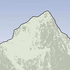 Digital illustration of hill with anabatic wind with heated air rising and falling as it cools