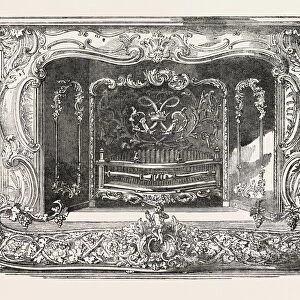 Fire Place, by W. Pierce, Jermyn Street, London, Uk, 1851 Engraving