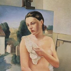 Italy, Palermo, painting of nude girl