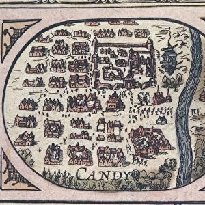 Map of Candy City, engraving