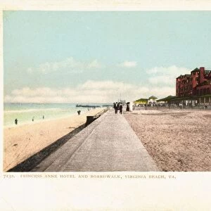 Princess Anne Hotel and Boardwalk, Virginia Beach, VA Postcard. ca. 1903, Princess Anne Hotel and Boardwalk, Virginia Beach, VA Postcard