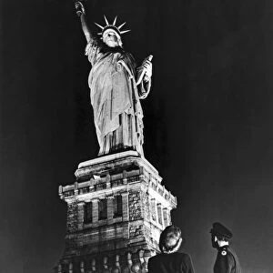 Statue Of Liberty On V-E Day