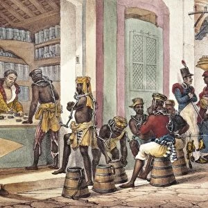 Tobacco merchants, From Journey to historic and picturesque Brazil of Jean Baptiste Debret, 1834