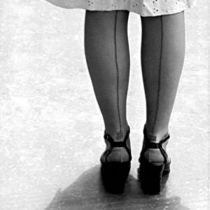 Woman Wearing Nylon Stockings