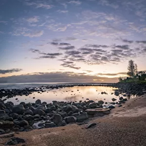 Burleigh Heads Sunrise Over The Beach, Gold Coast