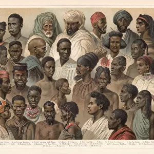 African Native People, lithograph, published in 1897