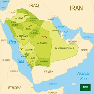 Detailed map of Saudi Arabia