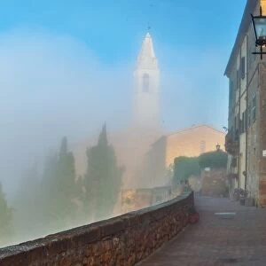 Old italian town of Pienza in the morning, Tuscany, Italy