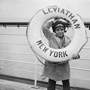 Jackie Coogan in England. On arrival at Southampton. 12 September 1924