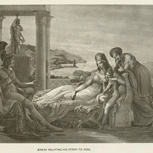 Aeneas relating his story to Dido (engraving)