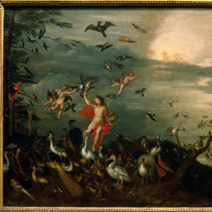 Air. Allegory of natural elements. Painting by Jan Brueghel I (Jean Breughel