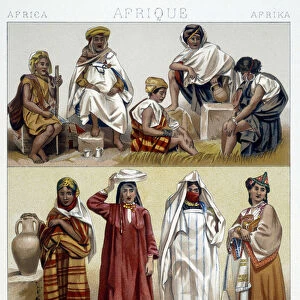 Algeria and Tunisia, popular costumes - in "Le costume historique"
