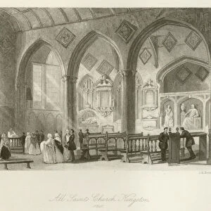 All Saints Church, Kingston, 1840 (engraving)