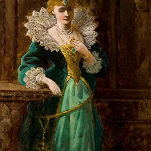 Amy Robsart Looking at the Portrait of Leicester, late 19th century (oil on canvas)