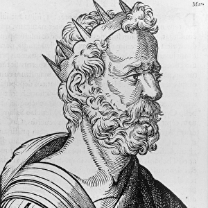 Artaxerxes II (c. 404-358 BC) King of Persia (engraving) (b / w photo)