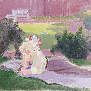 The Artists wife in the Garden of Rowlandson House