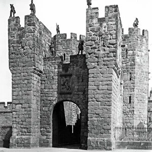 The Barbican, Alnwick Castle, from The English Country House (b/w photo)
