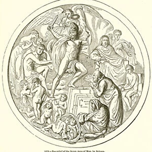 Bas-Relief of the Seven Ages of Man, by Behnes (engraving)