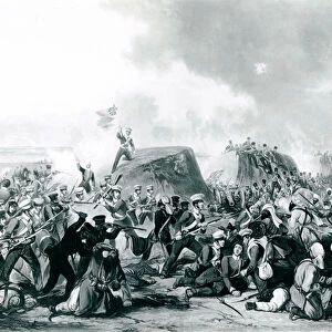 The Battle of Sobraon 10 February 1846 (aquatint)