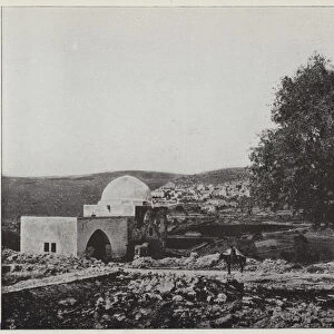 Bethlehem, Rachels tomb (b / w photo)