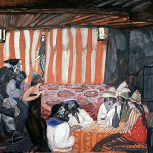 "Cabaret"Peinture de Boris Grigoriev (1886-1939) 1918 Collection privee