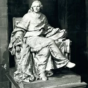 Charles de Secondat (1689-1755) Baron de Montesquieu, 1779 (marble) (b / w photo)