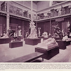 Chicago Worlds Fair, 1893: No 1, A Part of the French Sculpture Exhibit (b / w photo)