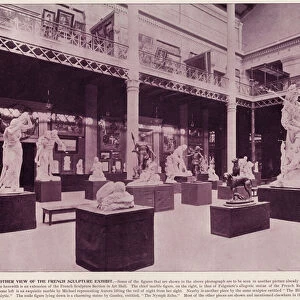 Chicago Worlds Fair, 1893: Another View of the French Sculpture Exhibit (b / w photo)