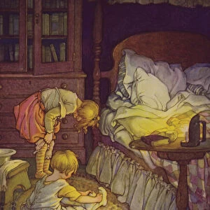 A Childs Garden of Verses: Bed in Summer (colour litho)