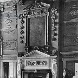 The Chimney-Piece in the Hall (b / w photo)