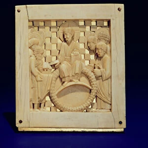Christ Receiving Magdeburg Cathedral from Emperor Otto I, c. 962-68 (ivory)