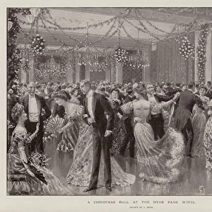 Christmas ball at the Hyde Park Hotel, London (litho)