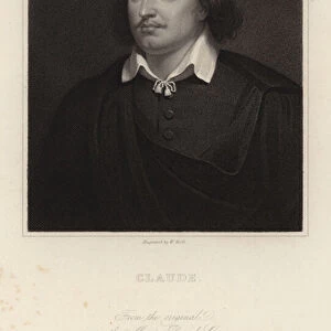 Claude Lorrain, French painter of the Baroque era. Engraved by William Holl (engraving)
