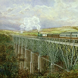 Cornwall Railway, The Gover Viaduct (w / c on paper)