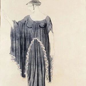 Costume design for Oedipus at Colonnus- Antigone, c. 1899 to 1909 (pencil
