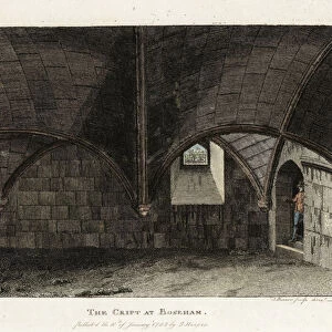 The crypt of Holy Trinity Church, Bosham, 1783. 1783 (engraving)