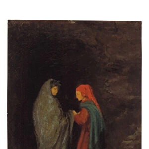 Dante et Virgile a l entree de l Enfer, 1857-58 (oil on paper laid down on canvas
