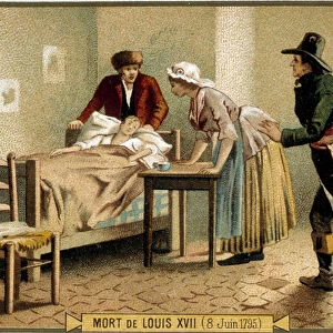 Death of Louis XVII (08 / 06 / 1795). 19th century chromolithography