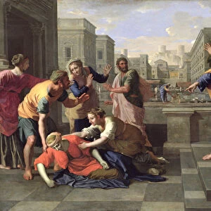 The Death of Sapphira (oil on canvas)