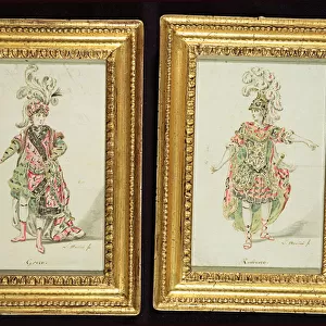 Designs for a Greek and a Roman Opera Costume, c. 1770 (pen & ink with w / c on paper)
