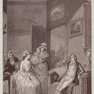 Dress, Manners, and Art in the Last Century (engraving)
