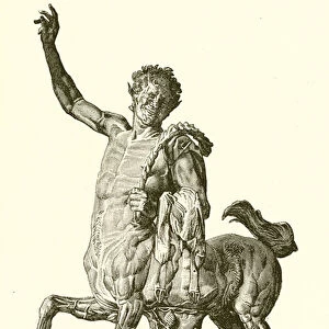 Drunken Centaur, in Noir Antique, found at the Villa Hadriana (engraving)
