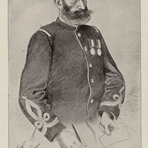 Edhem Moushir Pasha, General in Command of the Turkish Troops during the War (litho)
