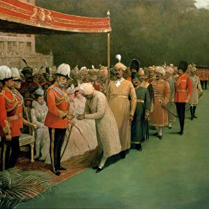 Edward VII receiving Maharajahs and Dignitaries Prior to his Coronation