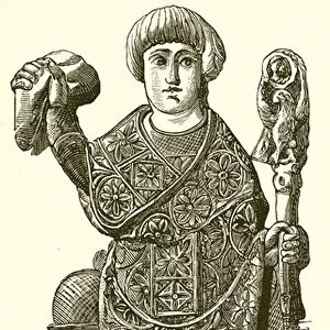 The Emperor Anastasius in the Consular Habit (engraving)