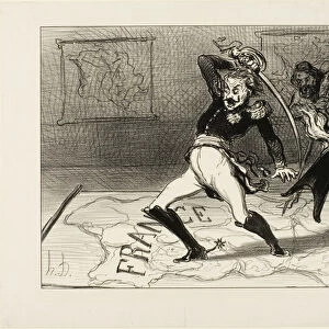 Emperor Nicolas working in his cabinet, plate 94 from Actualites