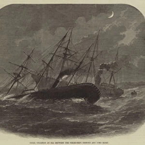 Fatal Collision at Sea between the Steam-Ships Jesmond and Lord Elgin (engraving)