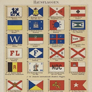 Flags of shipping lines and companies (colour litho)