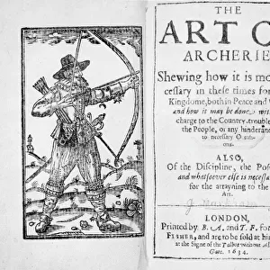 Frontispiece to The Art of Archerie, 1634 (engraving)