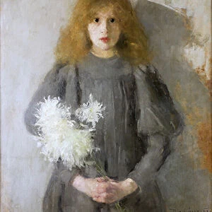 Girl with Chrysanthemums, 1894 (oil on canvas)